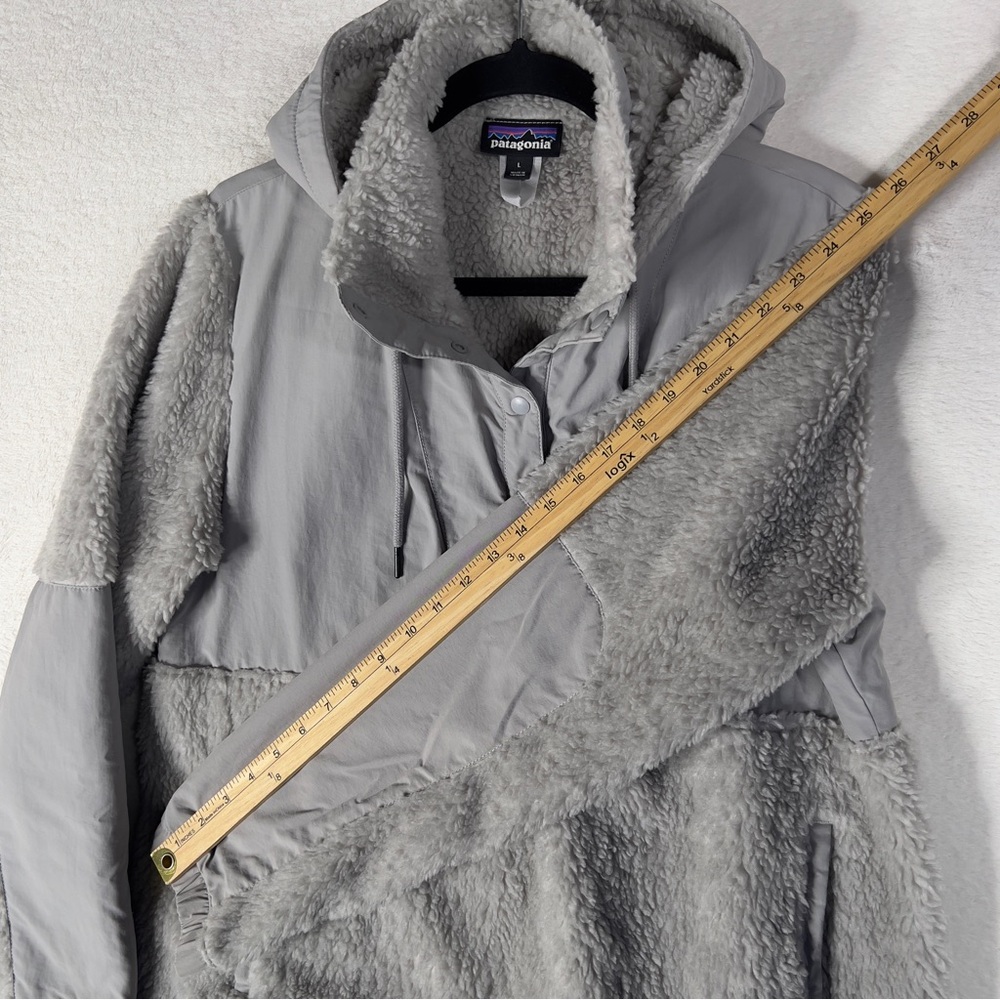 Patagonia Shelled Retro-X Snap Pullover Fleece Women's Large Gray Hoodie Outdoor - Picture 9 of 11